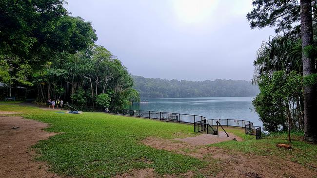 Lake Eacham is beloved by tourists. Picture: Danica Clayton