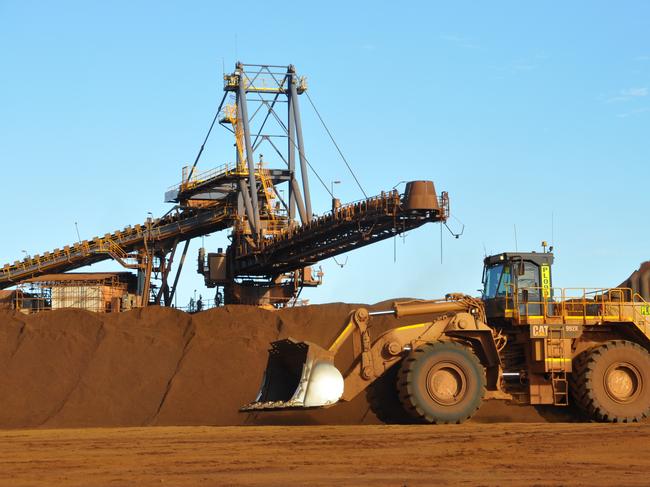 Fortescue Metals Group's Christmas Creek iron ore operations in the Pilbara region of Western Australia. Fortescue plans to cut emissions markedly by 2030, and reach net zero by 2040. Picture: AAP Image/Kim Christian