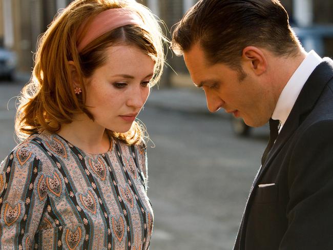 Aussie actor Emily Browning plays Reggie Kray’s love interest in ‘Legend’. Picture: Supplied