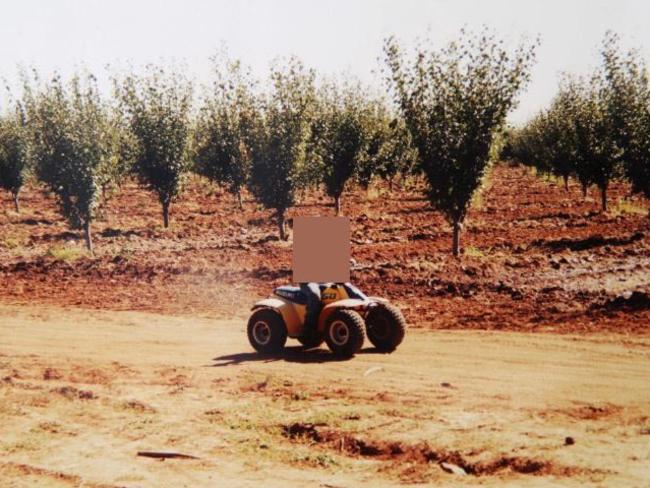 Colt family member Albert on a quad bike at the incest family’s remote outback property near the town of Boorowa, NSW. Picture: News Corp.