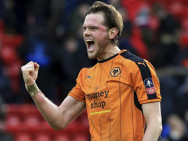 Wolverhampton Wanderers' Richard Stearman celebrates.
