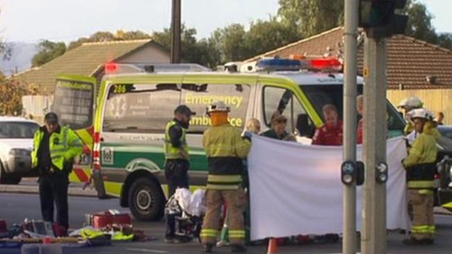 A man was hit by a car at Dudley Park. Picture: 7 NEWS