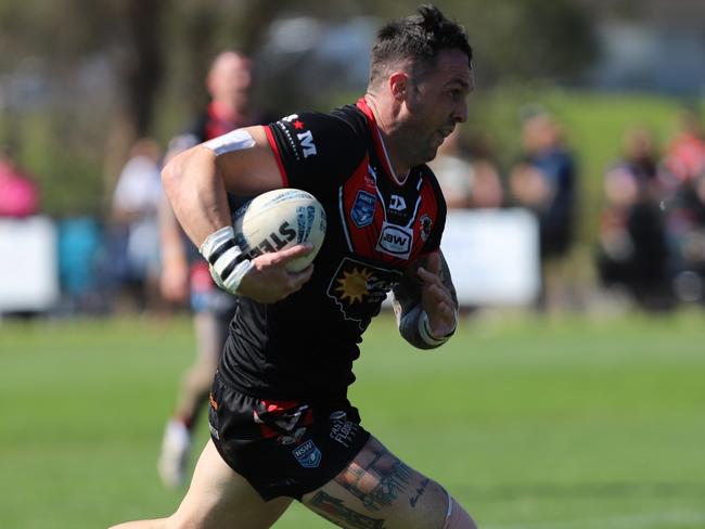 Winger Hamish Oxley crossed the stripe in Oakdale’s round 15 miracle. Picture: Steve Montgomery