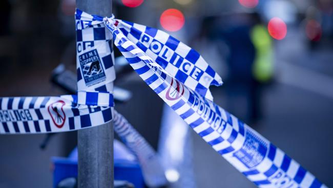 Police on the scene in Sydney's CBD this afternoon after a police officer was stabbed twice in the head by a knife-wielding man. The alleged offender was tasered and arrested at gunpoint following the attack, which took place shortly after 1pm on Sunday. Photo: Tom Parrish