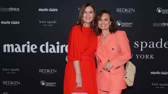 Broadcaster Lisa Wilkinson with Brittany Higgins. Picture: Getty