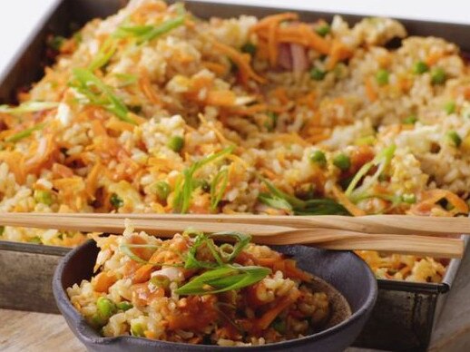 Learn how to cook a healthier version of fried rice.