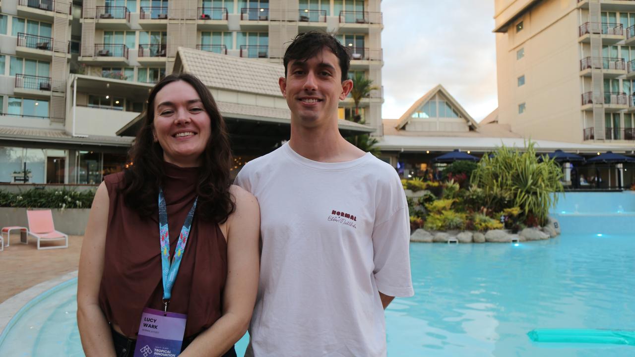 Lucy Wark and Adrian Petersen attend the Tropical Innovation Festival in Cairns. Photo: Catherine Duffy.