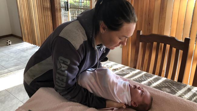 KerryAnn Morris and her baby daughter, Stella.