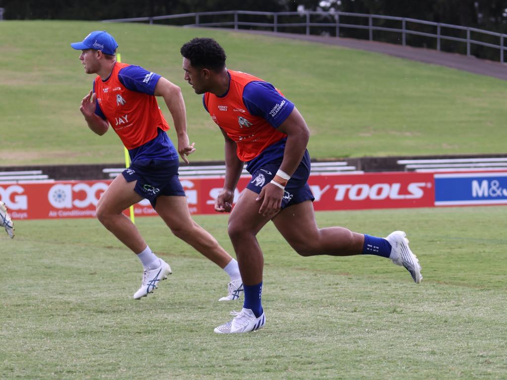 Canterbury Bulldogs young gun Paul Alamoti at training. Picture: Bulldogs Digital