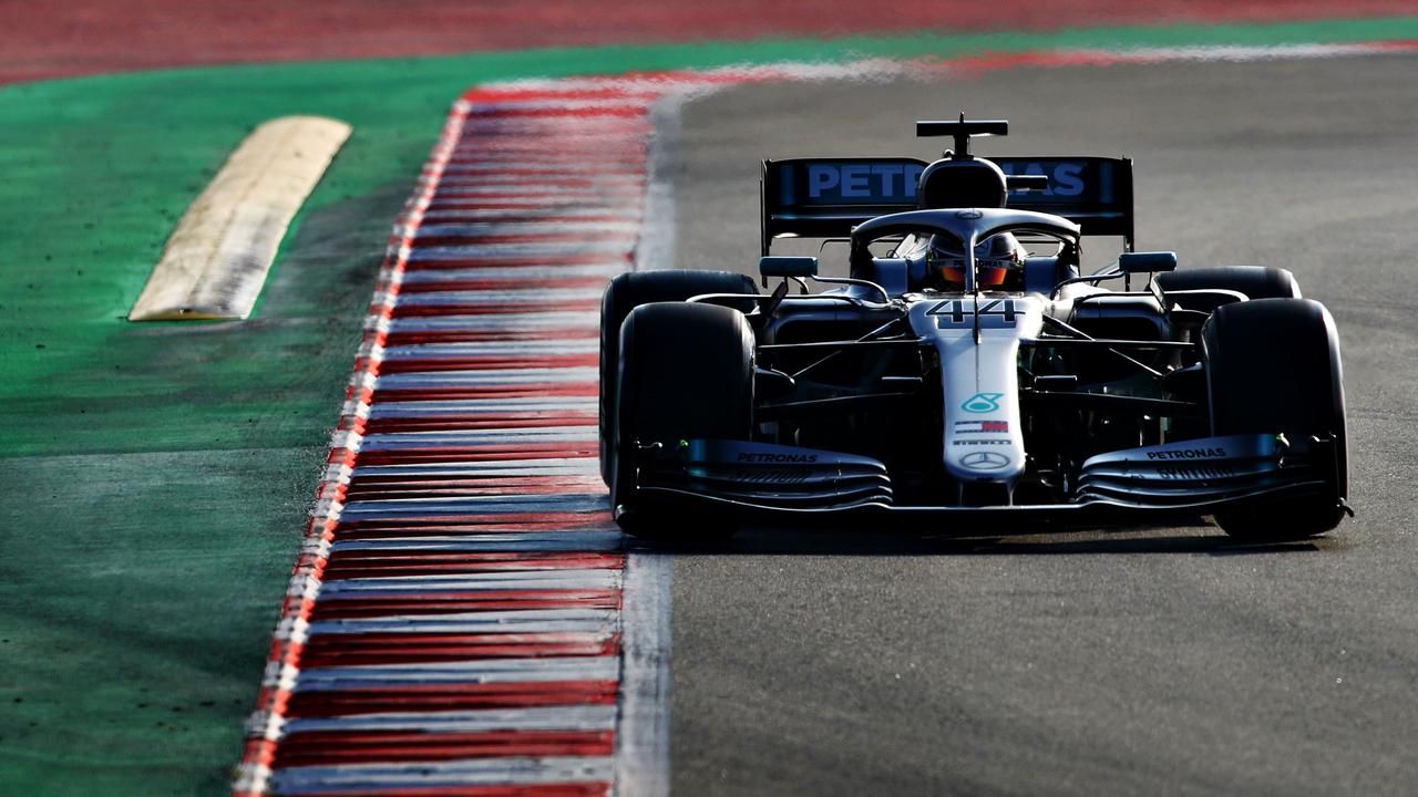 Mercedes’ Lewis Hamilton during last week’s testing in Montmelo, Spain.