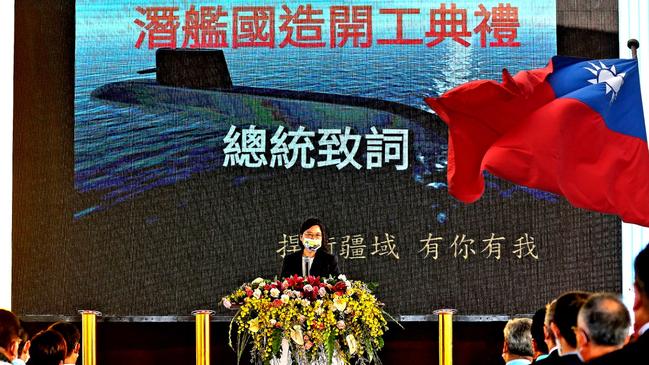 President Tsai Ing-wen of Taiwan hopes that the Hai Kun will act as a deterrent against Chinese aggression. Picture: The Times