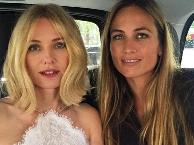 Naomi Watts and stylist Jean Ann Williams enroute to the Armani show during Paris Haute Couture Fashion Week. Picture: Instagram