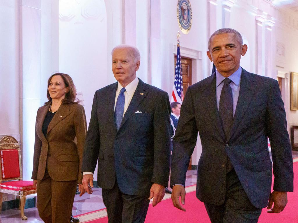 Former US President Barack Obama has not officially endorsed Kamala Harris to run as Joe Biden steps aside. Picture: AFP