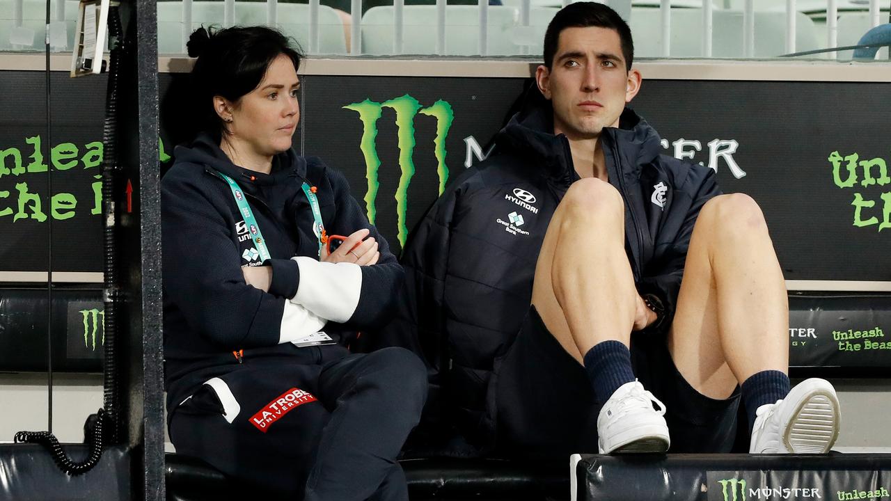 Jacob Weitering remains on the sidelines. Picture: Getty Images