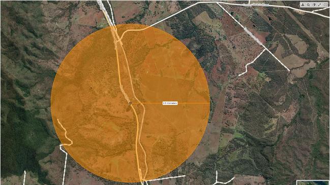 An exclusion zone with a radius of 2.5 kilometres has been established around the crash site.