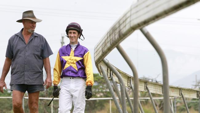 RACING ALL-ROUNDER: In 2013, John Rowan was vocal about a shortage of riders threatening the Far Northern racing industry. He is pictured with jockey Kirk Stone.