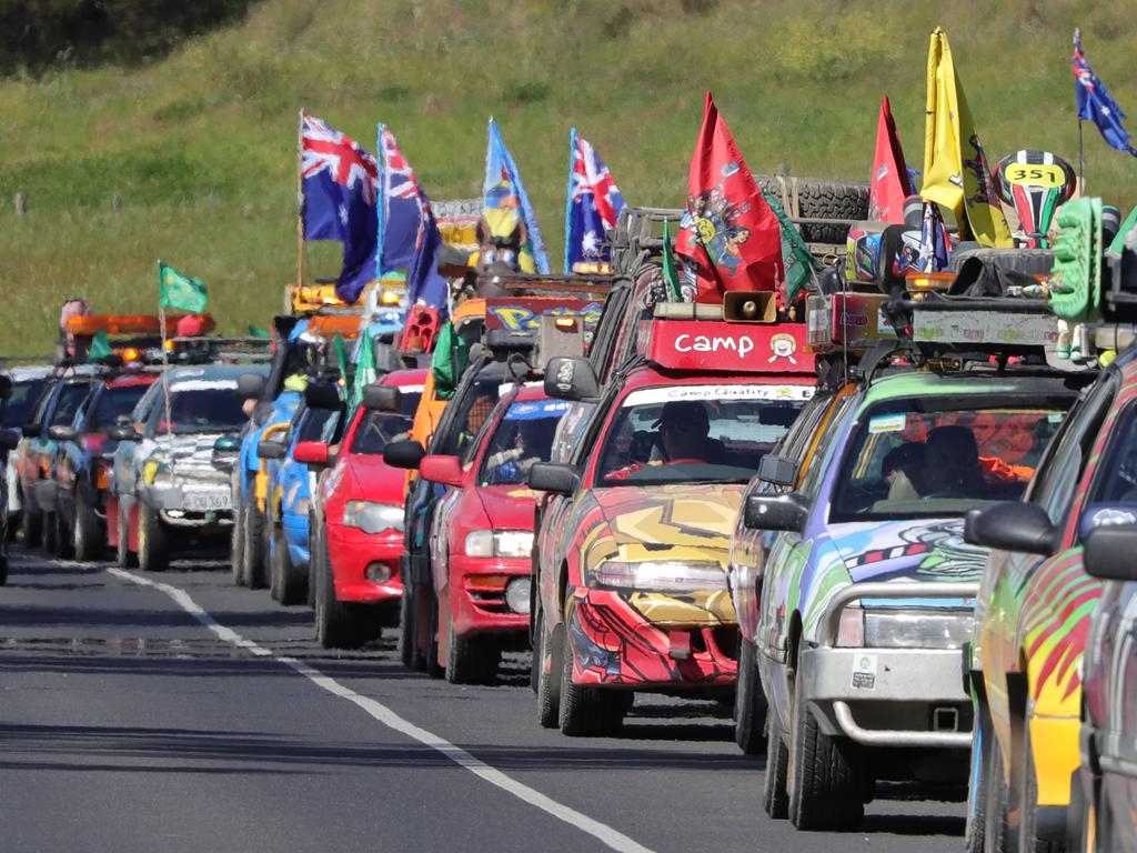 Camp Quality’&#149;s signature motoring event, esCarpade welcomed 50+ themed cars to Geelong on Saturday, including homages to Mario Bros, Superheroes, Smurfs, Simpsons, Incredibles and many more. Picture: Mark Wilson