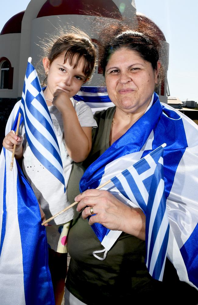 Kalymnian Brotherhood Darwin president Themis Magoulias and daughter Alexia Sidiris. Picture Katrina Bridgeford.