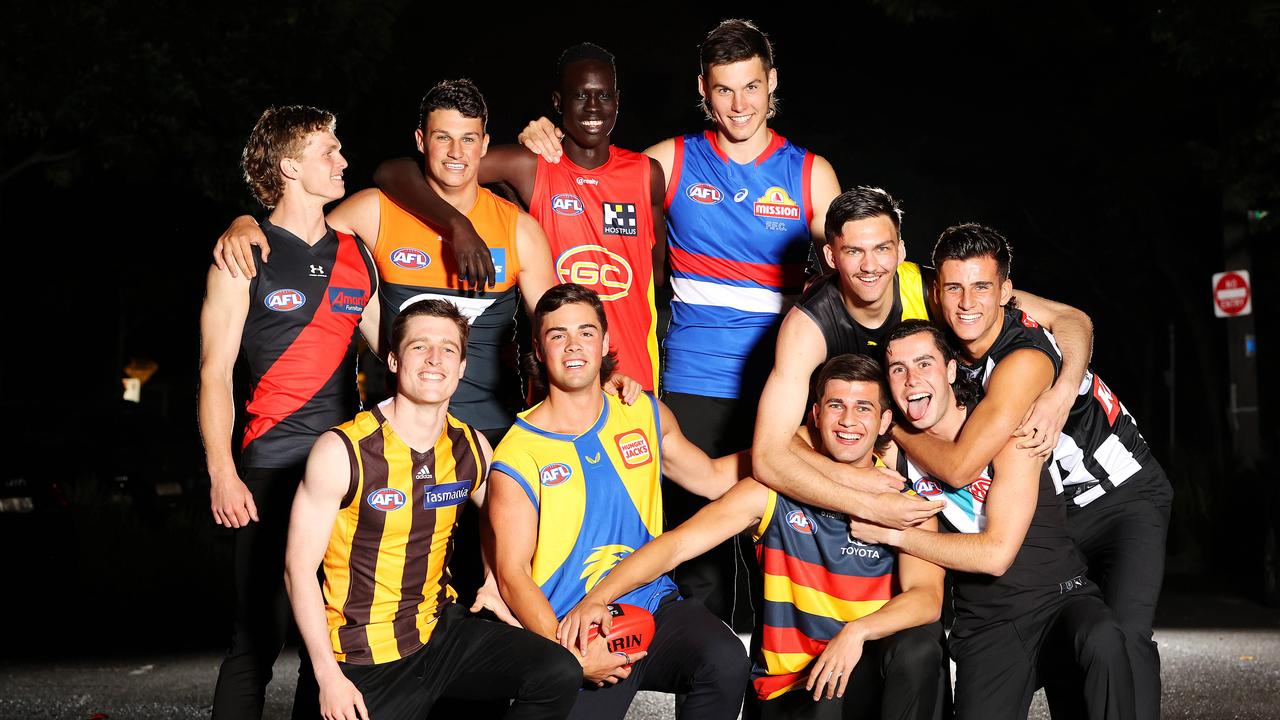 The 2021 AFL Draft class. Picture: Mark Stewart