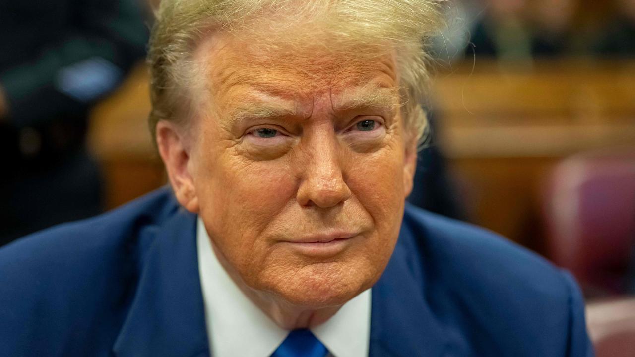 Trump at his trial for falsifying business records to reimburse his lawyer, Michael Cohen, for a $US130,000 hush money payment made to porn star Stormy Daniels just days ahead of the 2016 election against Hillary Clinton. Picture: Mark Peterson / pool / AFP