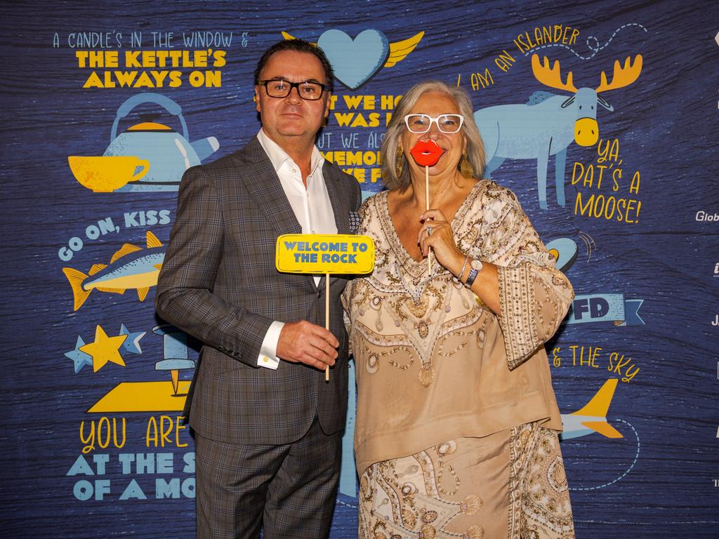 Rob Schatz and Helen Austin at the opening night function for The Empire's Come From Away at The Rock, Friday, March 14, 2025. Picture: Hey Media