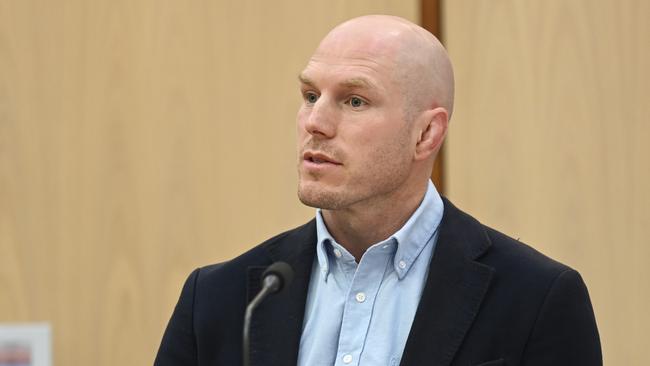 Senator David Pocock during the Communications Legislation Amendment (Combatting Misinformation and Disinformation) Bill 2024 hearing at Parliament House on October 17. Picture: NewsWire Martin Ollman