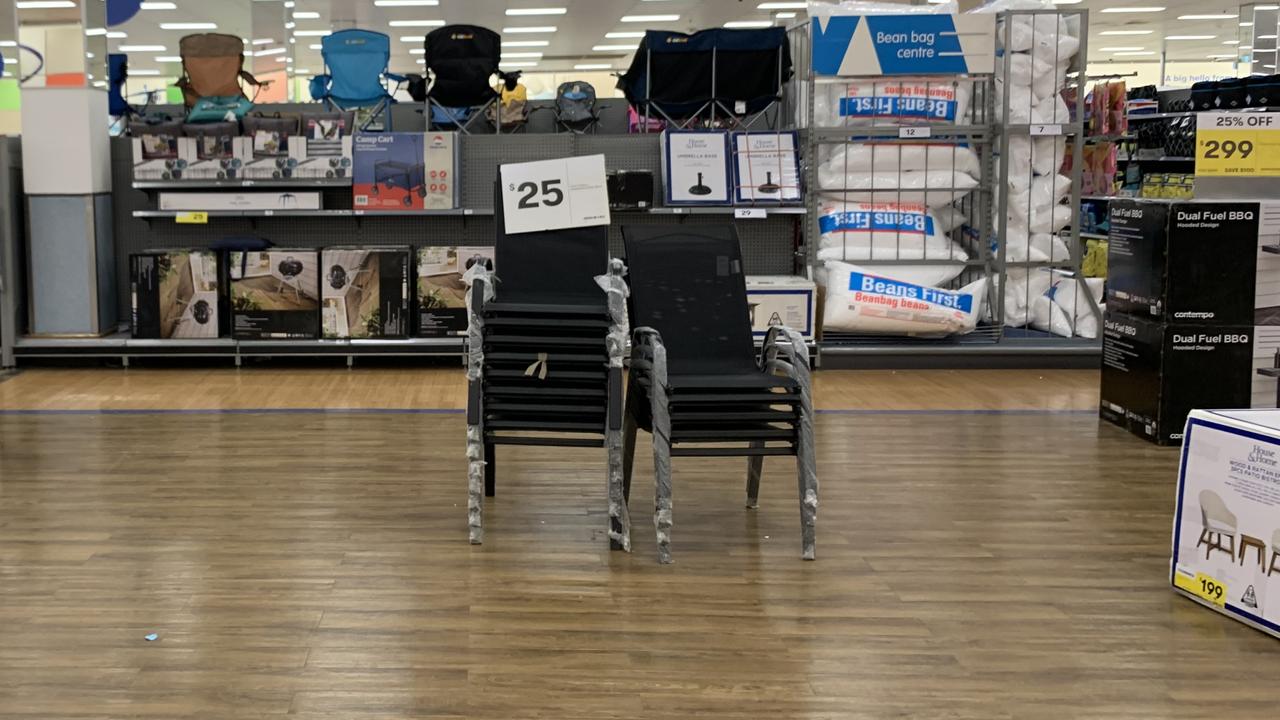 Not much outdoor furniture at Big W. Picture: Benedict Brook