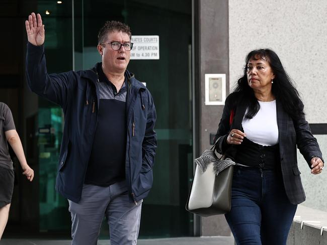 David John Neradil and Alfreda Victoria Neradil leaving Brisbane Magistrate's Court with fines for failing to comply with health directives during Queensland's ÃstrictestÃ Covid-19 lockdown. Pics Tara Croser.