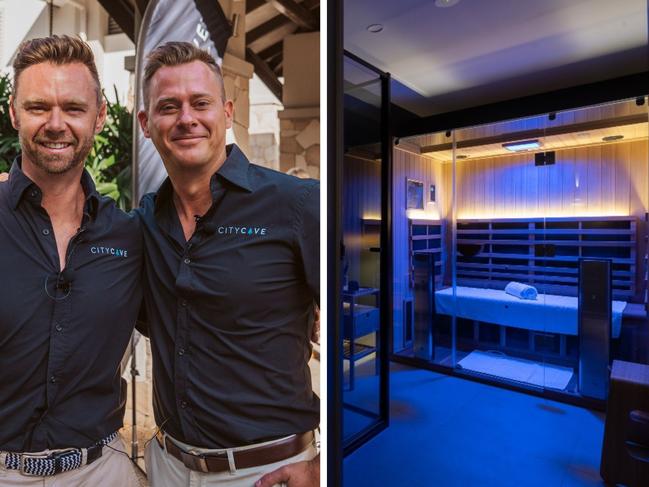 Two tradies left construction for the wellness industry, with their success going global. Picture: Supplied