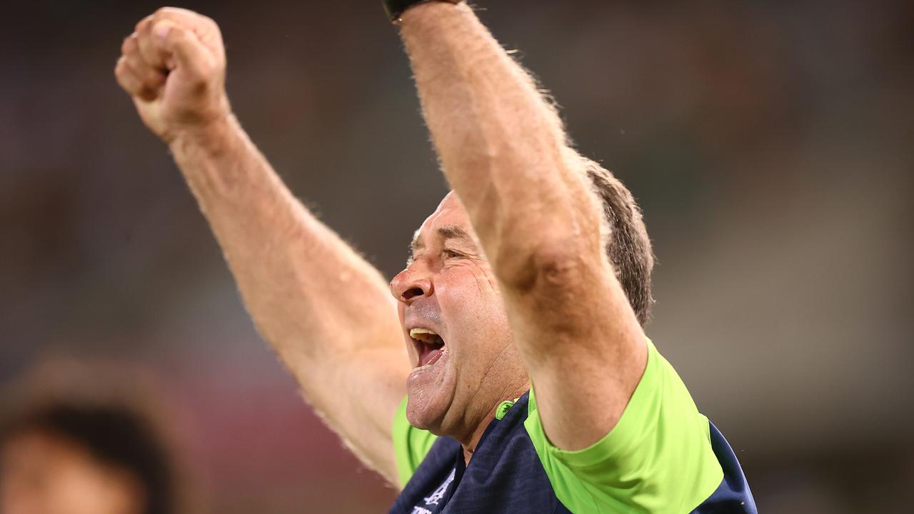 Raiders coach Ricky Stuart will never leave Canberra. Picture: Getty Images.