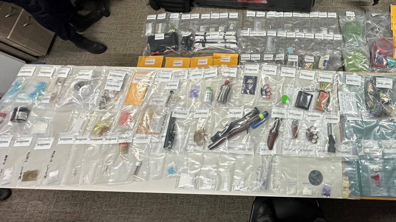 Various quantities of drugs including cannabis and cocaine were recovered during the search. Photo: Police media