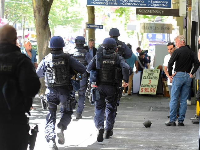 There were scenes of absolute chaos in Melbourne. Picture: Tony Gough