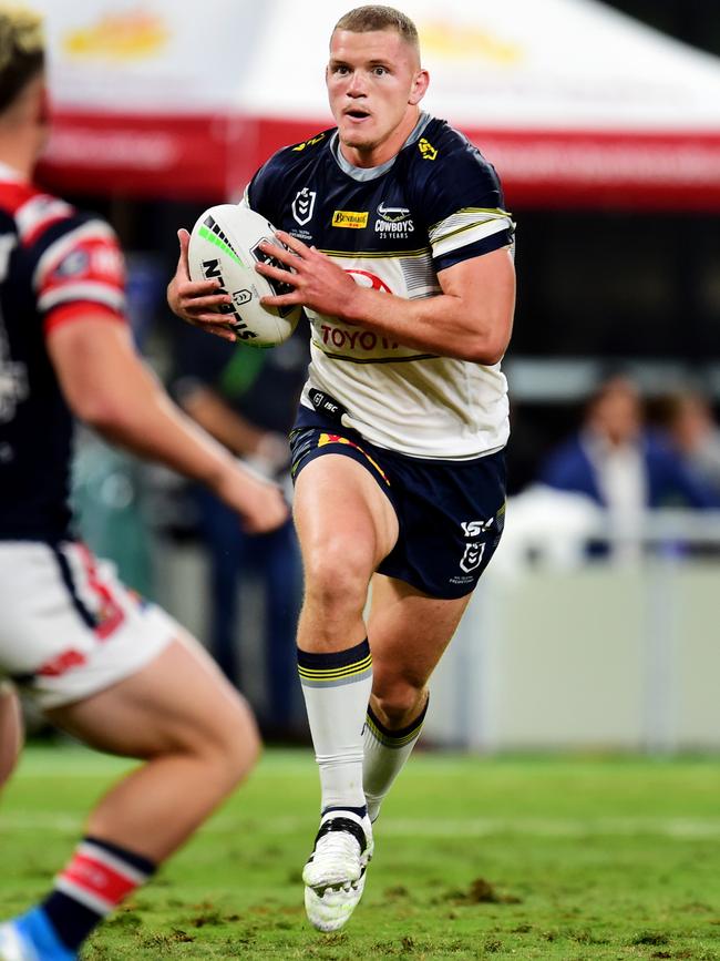 NRL; North Queensland Cowboys Vs Sydney Roosters at Queensland Country Bank Stadium. Tom Gilbert . Picture: Alix Sweeney