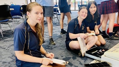 Dubbo students are engaging with creative writing through Luke and Brenda Taylor's Crime Story workshops. Photo: Supplied.