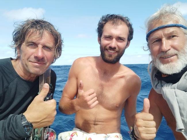 The three rescued sailors were believed to be part of a three-year voyage by Siberian adventurers Evgeny Kovalevsky and Stanislav Beryozkin, tracing the first Russian around-the-world expeditions. They left St Petersburg in July 2021 and planned to be back in the Russian port in July next year after visiting 40 countries. The two adventurers are being joined by temporary crew members including Frenchman Vincent Etienne, who was believed to be on board when they were rescued. Picture Supplied
