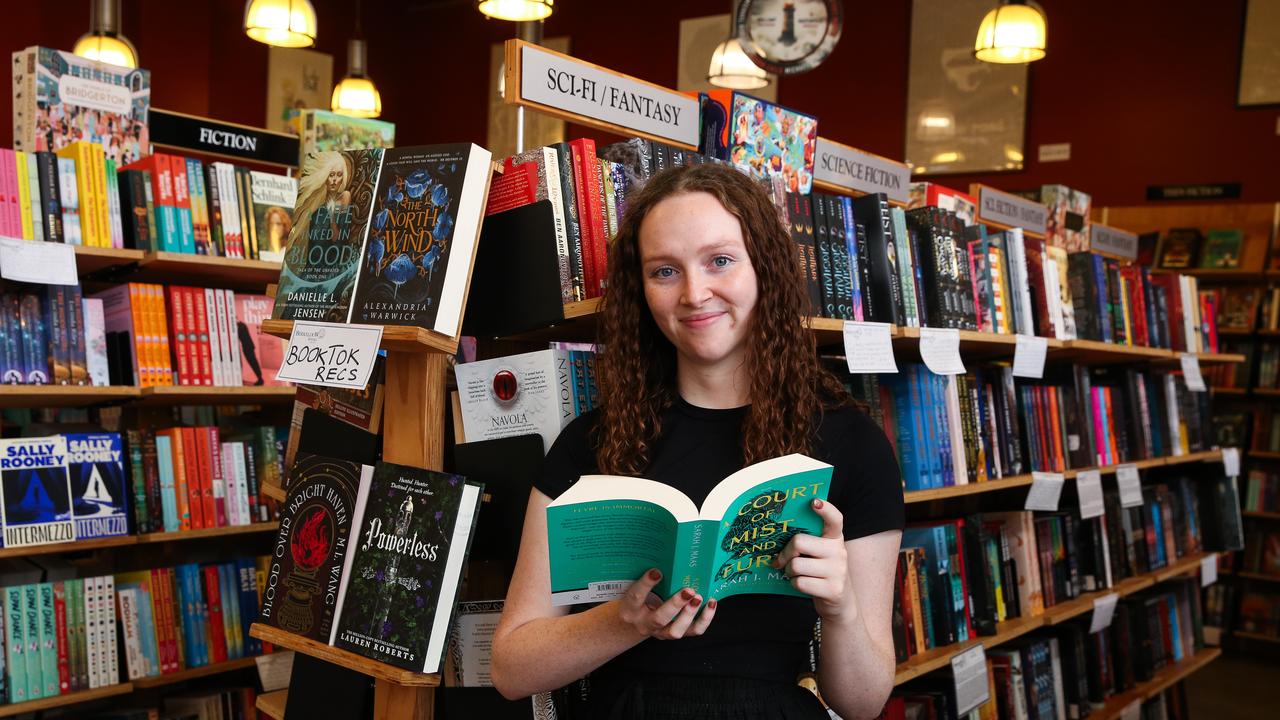 Abbey Lawrey organises a fantasy book club at Berkelouw books in Balgowlah in Sydney. Picture: NewsWire/ Gaye Gerard