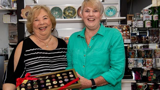 Jill Garland and Melissa Williams at Pure Indulgence Fine Chocolates in Darwin CBD.