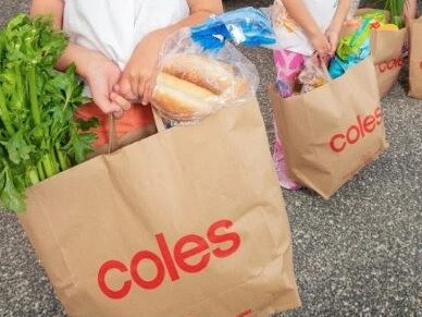 The staff member insisted on scanning the bags. Picture: Coles