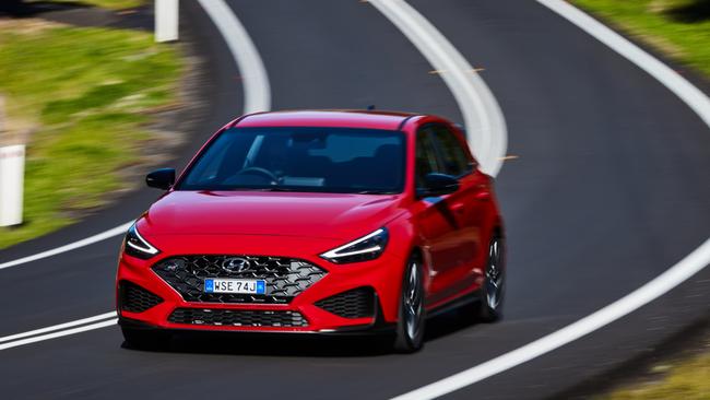 The Hyundai i30N 2021 model is available with a manual or automatic transmission.