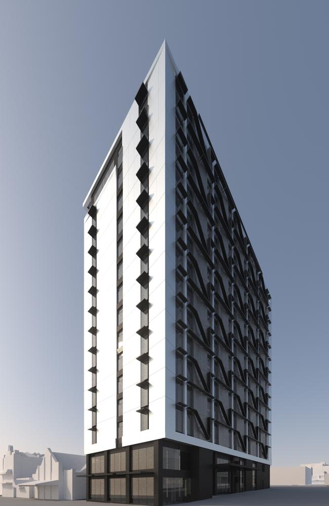 An artist’s impression of the proposed Lester Hotel on West Tce.