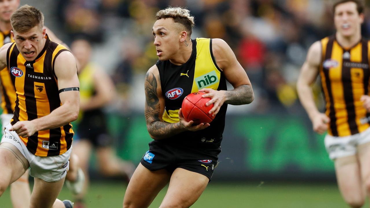 Richmond’s Shai Bolton isn’t going anywhere. Picture: Dylan Burns/AFL Photos via Getty Images