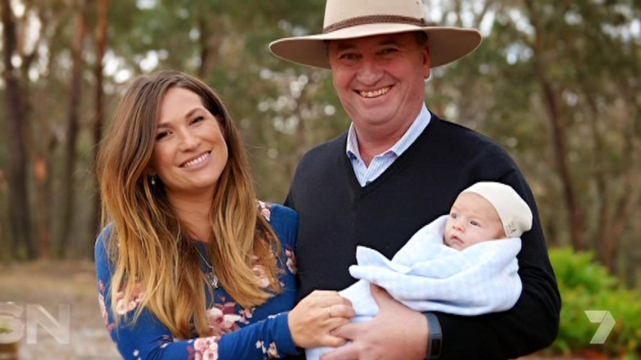 Vicki Campion and Barnaby Joyce now have two sons. Picture: Channel 7