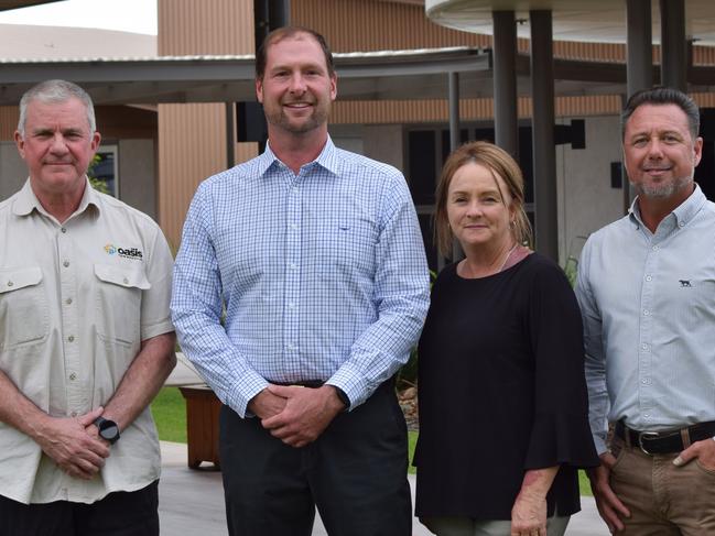 Chair of Oasis Townsville John Caligari, KAP Candidate for Mundingburra Michael Pugh, KAP Candidate for Townsville Margie Ryder and KAP Deputy Leader Nick Dametto.