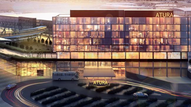 An artist's impression of the $50m, 165-room hotel at Adelaide Airport.