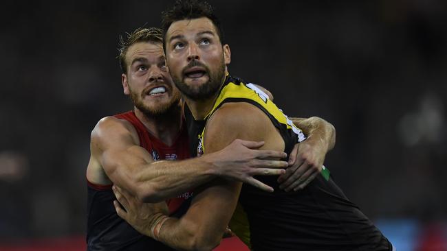 Richmond’s Toby Nankervis made the most of Jake Spencer’s absence.