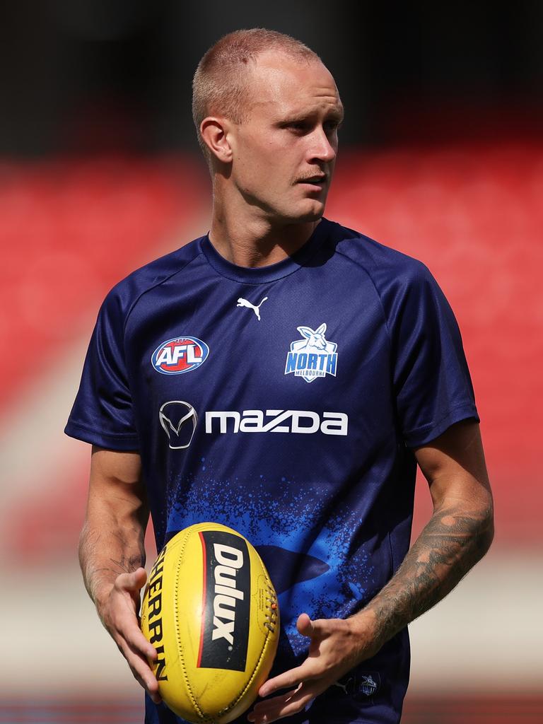 Jaidyn Stephenson rocking the buzz cut. (Photo by Matt King/AFL Photos/via Getty Images )