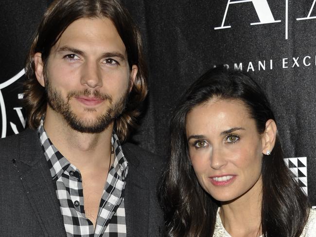 FILE - In this June 9, 2011 file photo, actors Ashton Kutcher and Demi Moore attend the first annual Stephan Weiss Apple Awards at the Urban Zen Center in New York. Moore is ending her marriage to Ashton Kutcher. The 49-year-old actress said Thursday, Nov. 17, 2011, that ?it is with great sadness and a heavy heart that I have decided to end my six-year marriage to Ashton.? (AP Photo/Evan Agostini, file)