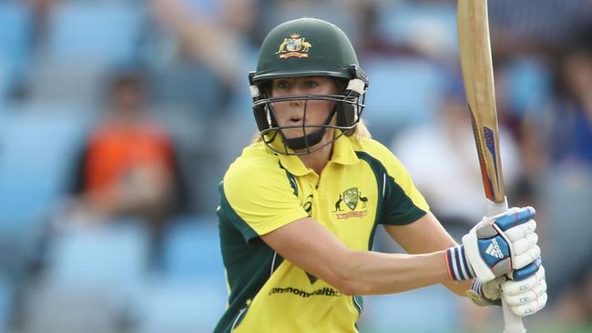 Ellyse Perry during the women's one day international match between Australia and South Africa in November, 2016 in Coffs Harbour.