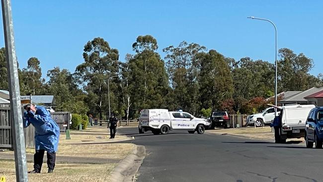 Detectives investigated after a tradesman was allegedly shot by car thieves in Dalby before driving to Toowoomba.