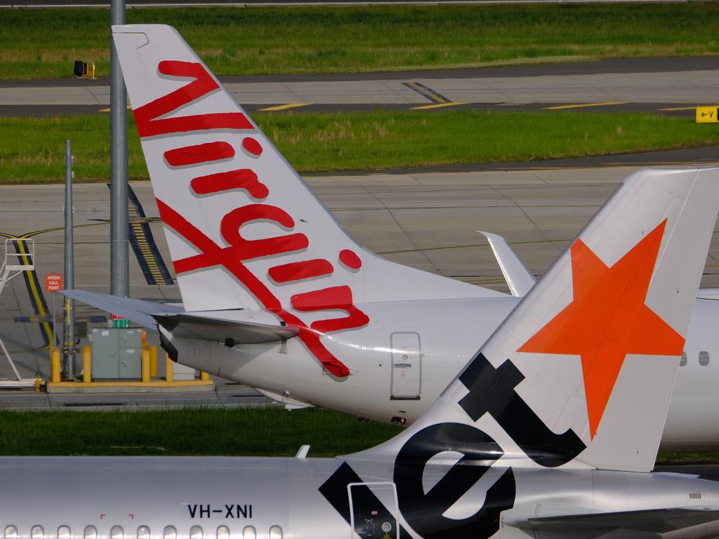 Both Jetstar and Virgin had better ratings in the last month .Picture: NCA NewsWire / Luis Enrique Ascui